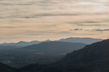 Panoramic views from La Pedriza, in the Sierra de Guadarrama National Park, Spain