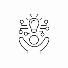 person idea bulb icon vector sign