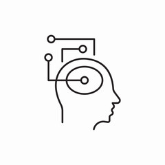person think mind icon vector sign