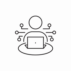 person laptop icon vector sign