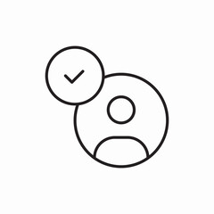 user verified icon vector sign