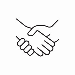 Business handshake agreement icon vector sign