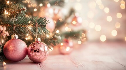 A blurry pink background with sparkling lights, perfect for holiday celebrations.
