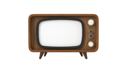 retro tv set isolated on white background