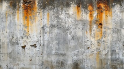 Grungy, textured concrete wall.  Perfect for a vintage background.  Shows rust and damage.
