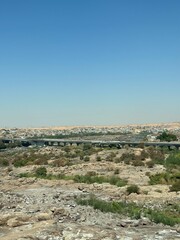 Scenery view of Aswan High Dam in sunny day, Egypt