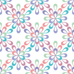 floral mandala motif seamless colorful pattern for wallpaper and tile