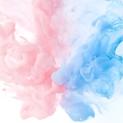 Fototapeta premium Pastel Swirling Gradient of Light Pink and Blue Tones on White Background