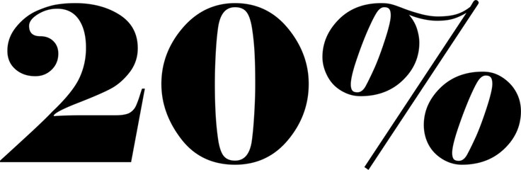 80 Percentage Discount Offer Number Typography Style A1175