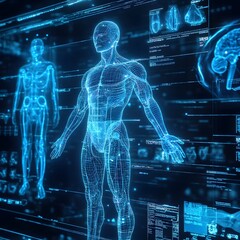 Futuristic Virtual Medical Hologram Display of Human Anatomy