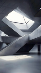 Abstract 3D Concrete Architecture