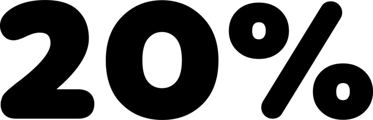 80 Percentage Discount Offer Number Typography Style A1232