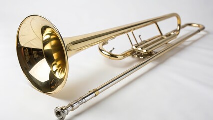 Obraz premium Gold Trombone and Slide