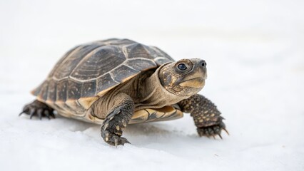 Obraz premium Tortoise on White Background