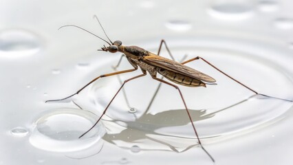 Water Strider on Water Surface