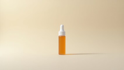 Tretinoin. Hair thickening serum loss Honey Hydrating Pheromones oil Ear drops Depology Medicube hibiclens Ebanel Amber glass dropper bottle with white lid, liquid medicine inside, isolated on beige 