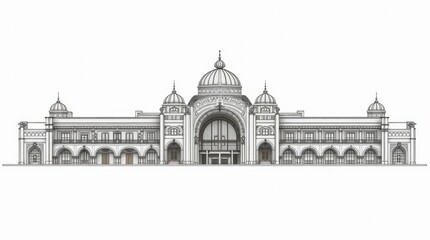 Line Drawing of the Palacio de Bellas Artes