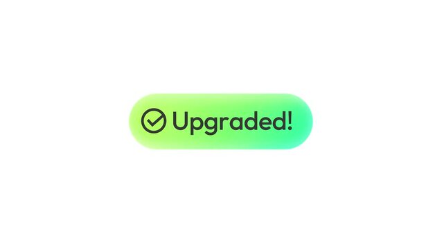 Upgrade account with upgraded message by clicking the button, 4k infographics animation