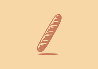 Baguette Logo – A classic French baguette, symbolizing tradition, craftsmanship, and artisanal baking.
