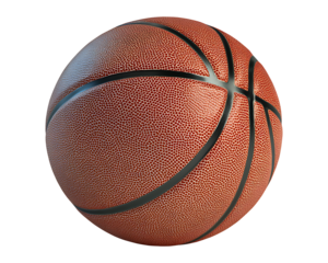 Realistic textured basketball with detailed grip