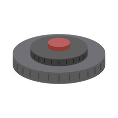 Dangerous land mine icon. Vector.