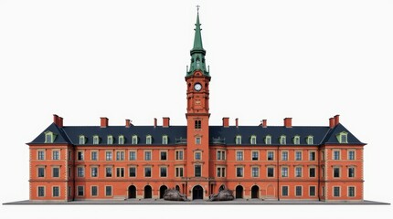 Fototapeta premium Line Art Illustration of Stockholm City Hall