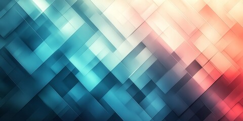 Abstract geometric background displaying overlapping blue and orange rectangles