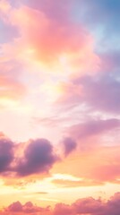 Obraz premium pastel sunset with soft cloudy hues