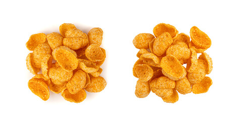 Hummus chickpea chips, chick pea crisps pile, healthy orange snack, fried legume crunchies