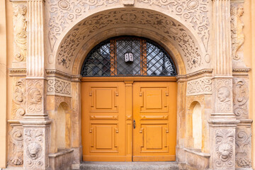 Fototapeta premium Beautiful carved doors. Wroclaw, Poland