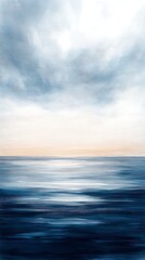 Fototapeta premium soft cloudy horizon with muted blue and gray pastels