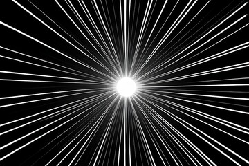 a close up of a black and white photo of a star burst