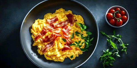 Scrumptious Scrambled Eggs with Crispy Bacon