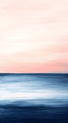 Fototapeta premium soft pastel waves merging in faded sunset colors
