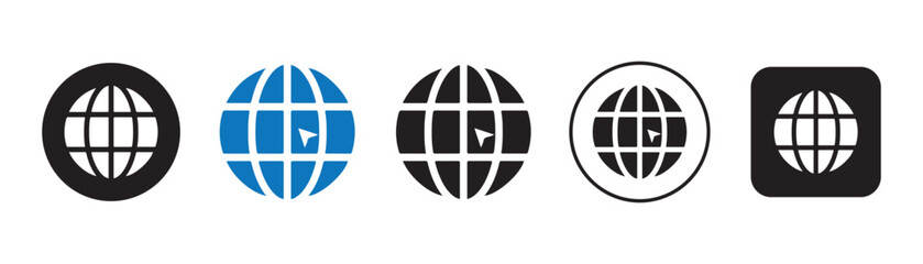 Unique style web icon. Website icon symbol set. Vector illustration EPS 10