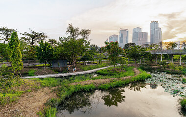Benjakitti park in Bangkok