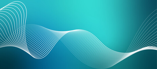 Abstract wave element for design. Digital frequency track equalizer. Stylized line art background. 
