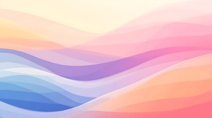 Fototapeta premium soft flowing waves in pastel tones
