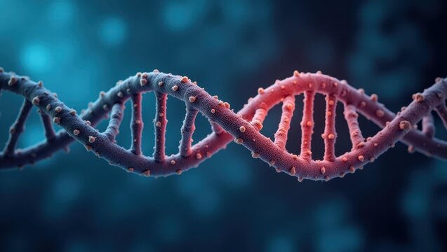 Epigenetic Clock. Double stranded strand of dna is shown in this image
