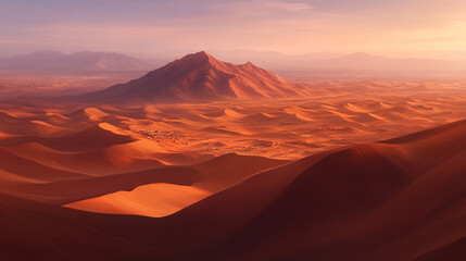 Naklejka premium Aerial view of seamless windswept sandy beach ripples texture symbolizing natural rhythm and harmony. Realistic 8k desert sand dunes pattern for modern 3D design and height mapping