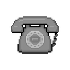 Pixel illustration of an old telephone