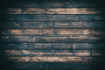 Dark Wooden Plank Background with Rustic and Textured Surface