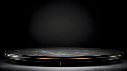 Elegant Black Marble 3D Render