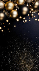 Elegant Gold & Black Festive Background