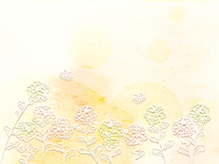 菜の花の背景イラスト