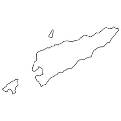 Sleek Timor Leste Outline, Minimalist Map in Black Silhouette