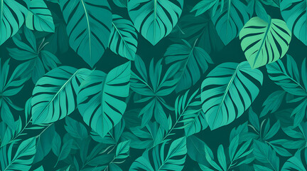 Jungle-Inspired Leaf Pattern for Textile Design