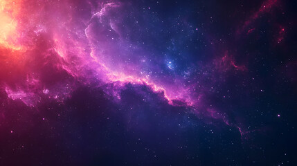Fototapeta premium vibrant galaxy inspired background with deep purples, blues, and pinks, showcasing mesmerizing cosmic scene filled with stars and nebulae