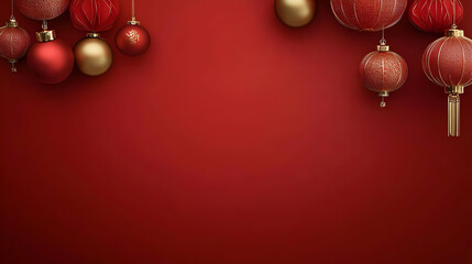 Red and Gold Festive 3D Background