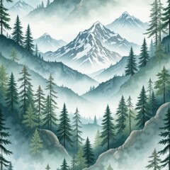Fototapeta premium winter forest landscape